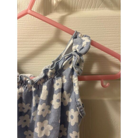 Old navy blue and white Floral 12-18 month Romper - Picture 3 of 4